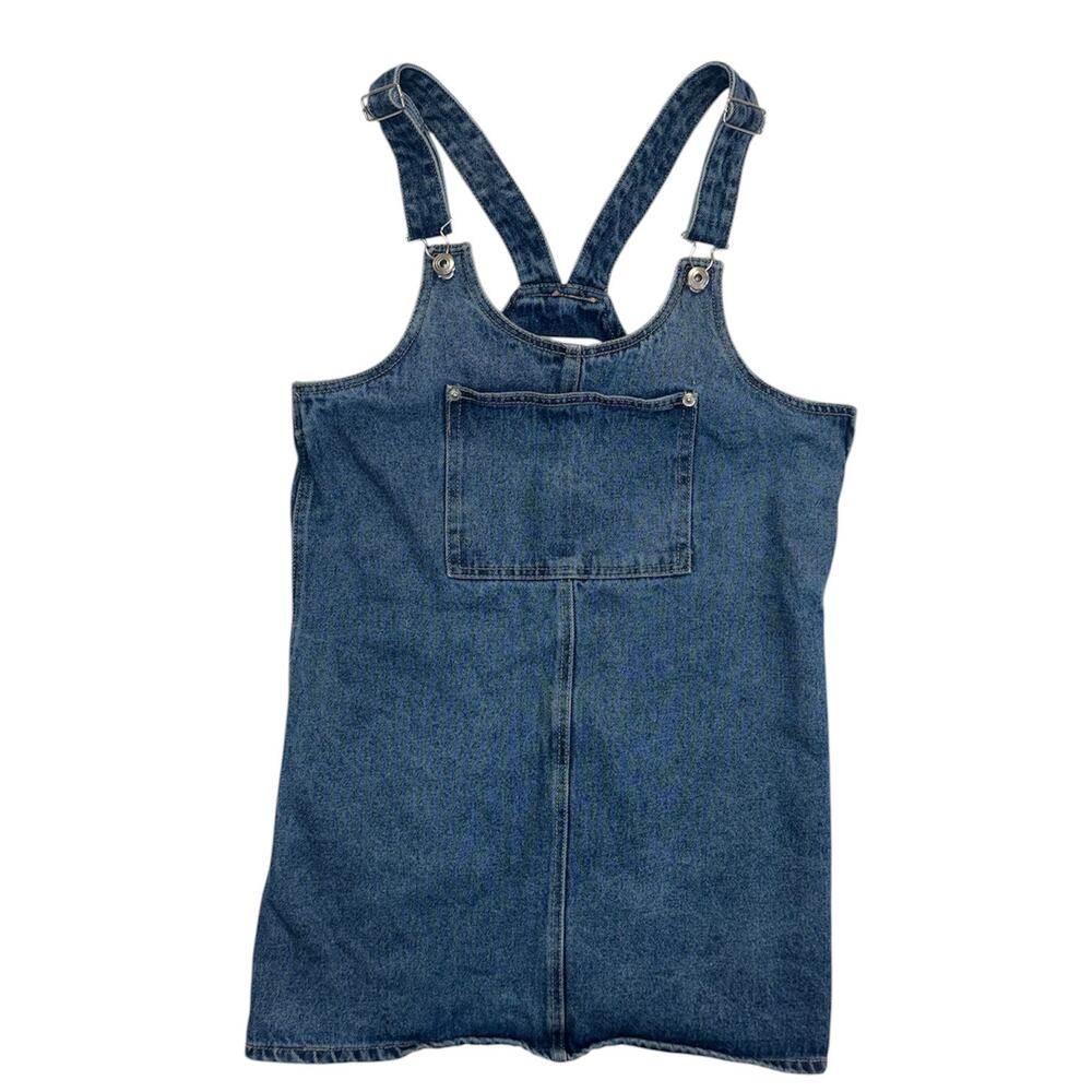 Denim Overall Dress Womens Small Blue Jean Pinafore 90s Casual Adjustable Straps